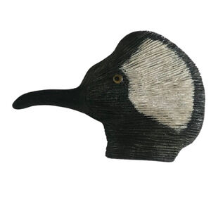 Vtg  Large Hand Carved Hooded Merganser Duck Decoy Pin Brooch